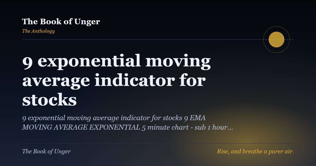 9 exponential moving average indicator for stocks