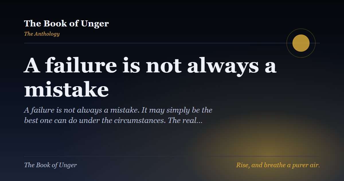 A failure is not always a mistake
