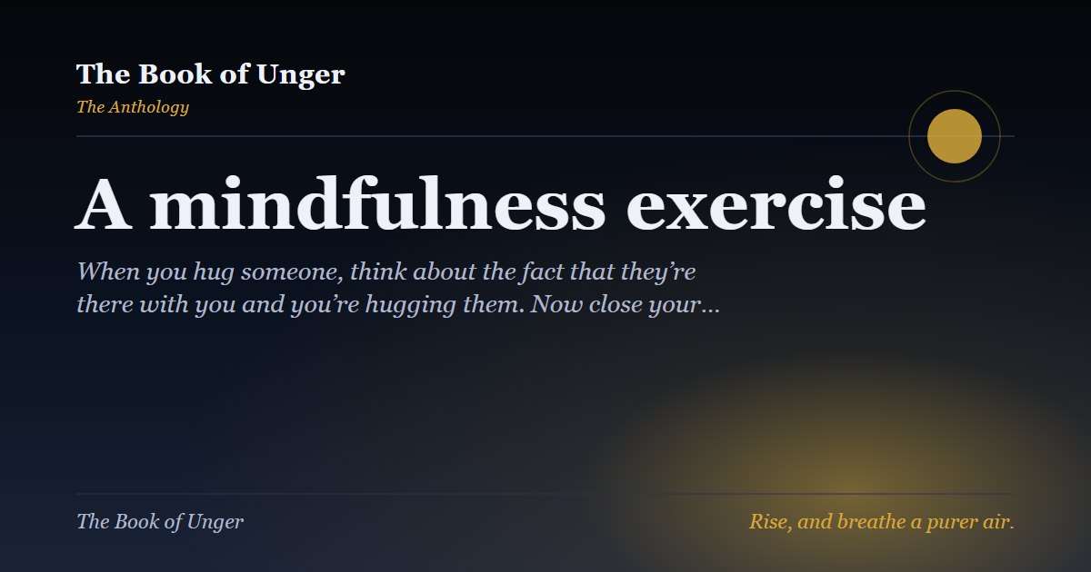 A mindfulness exercise