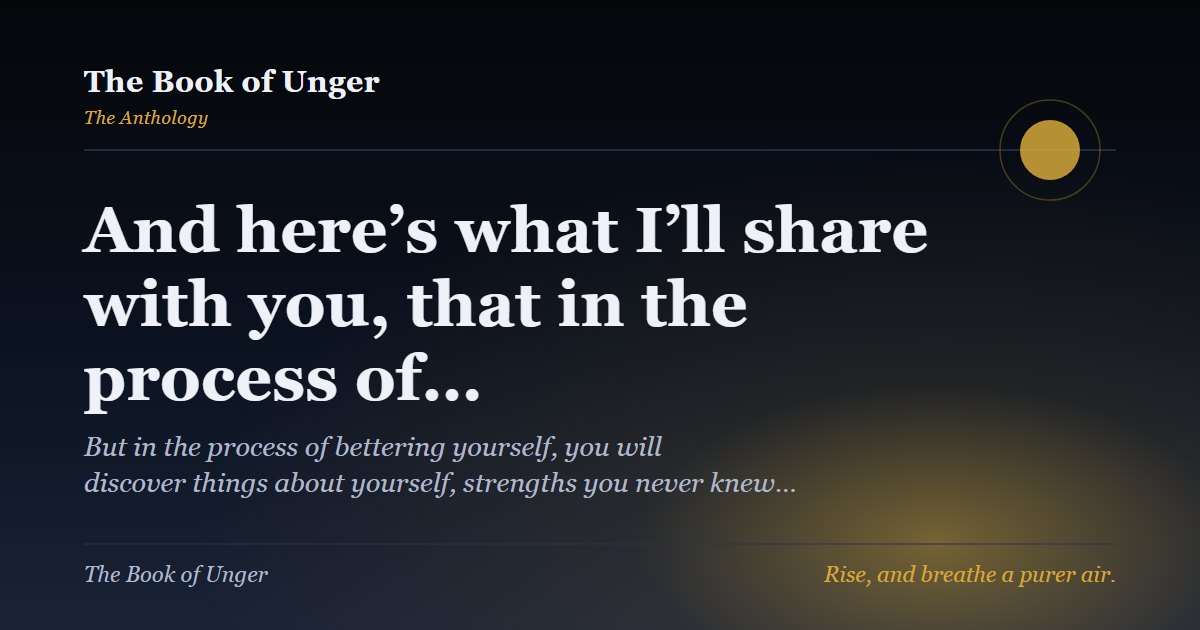 And here’s what I’ll share with you, that in the process of…