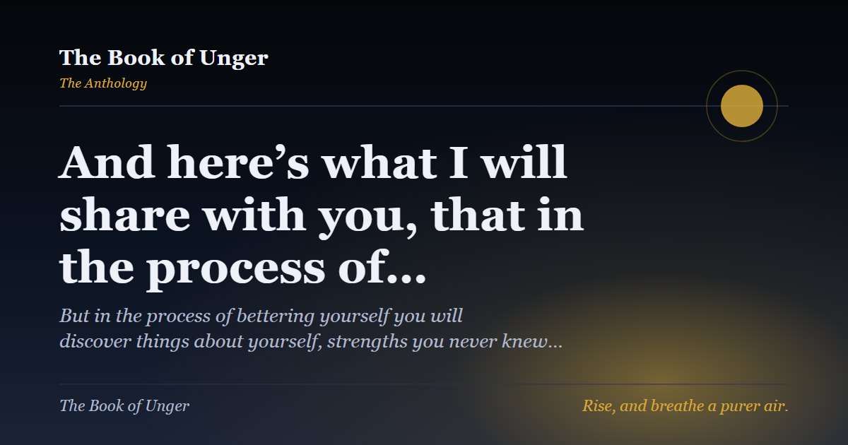 And here’s what I will share with you, that in the process of…