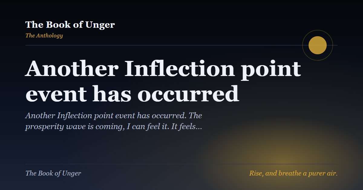 Another Inflection point event has occurred