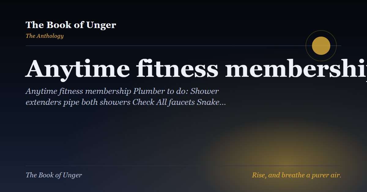 Anytime fitness membership