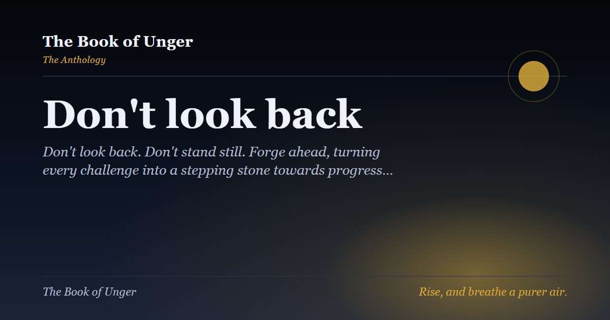 Don't look back