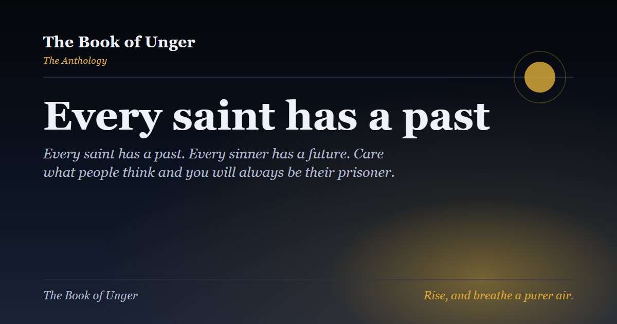 Every saint has a past
