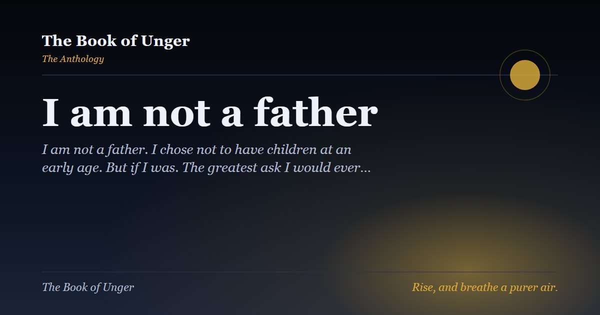 I am not a father