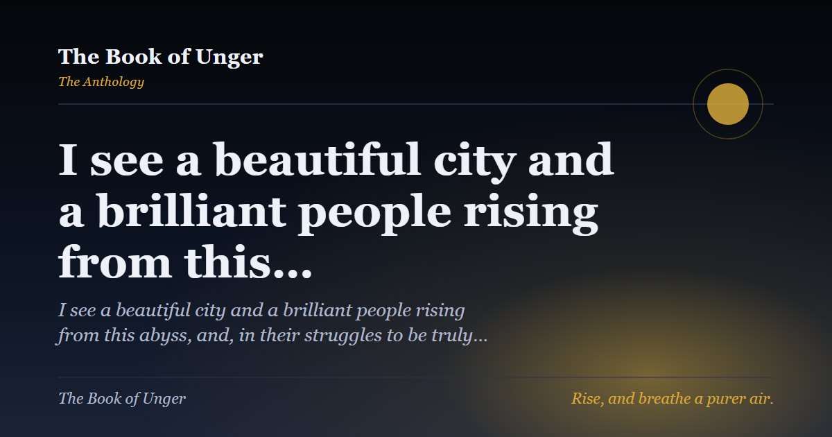 I see a beautiful city and a brilliant people rising from this…