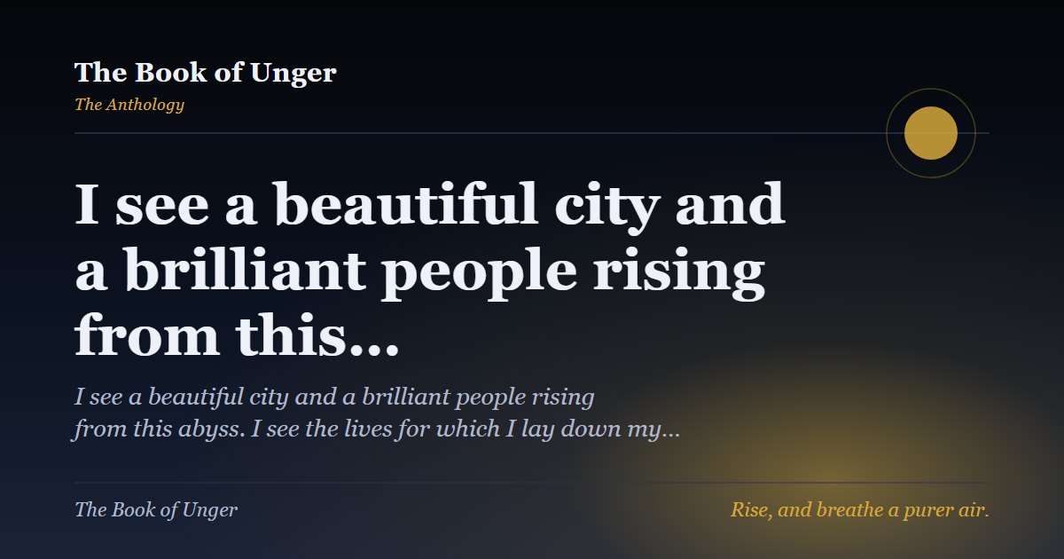 I see a beautiful city and a brilliant people rising from this…