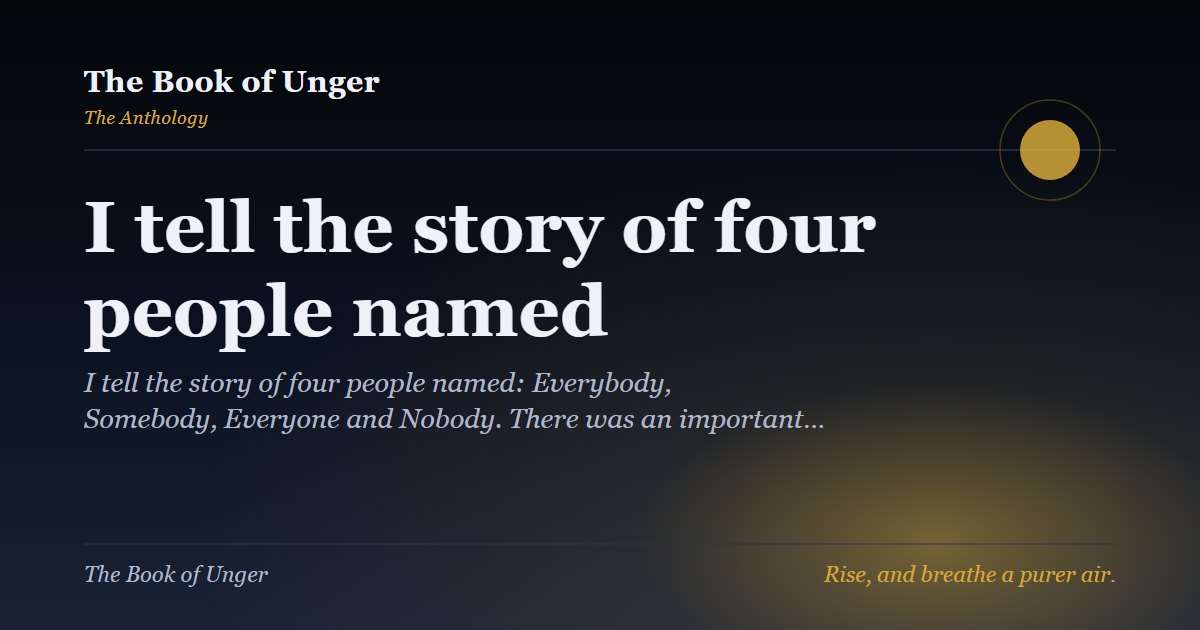 I tell the story of four people named