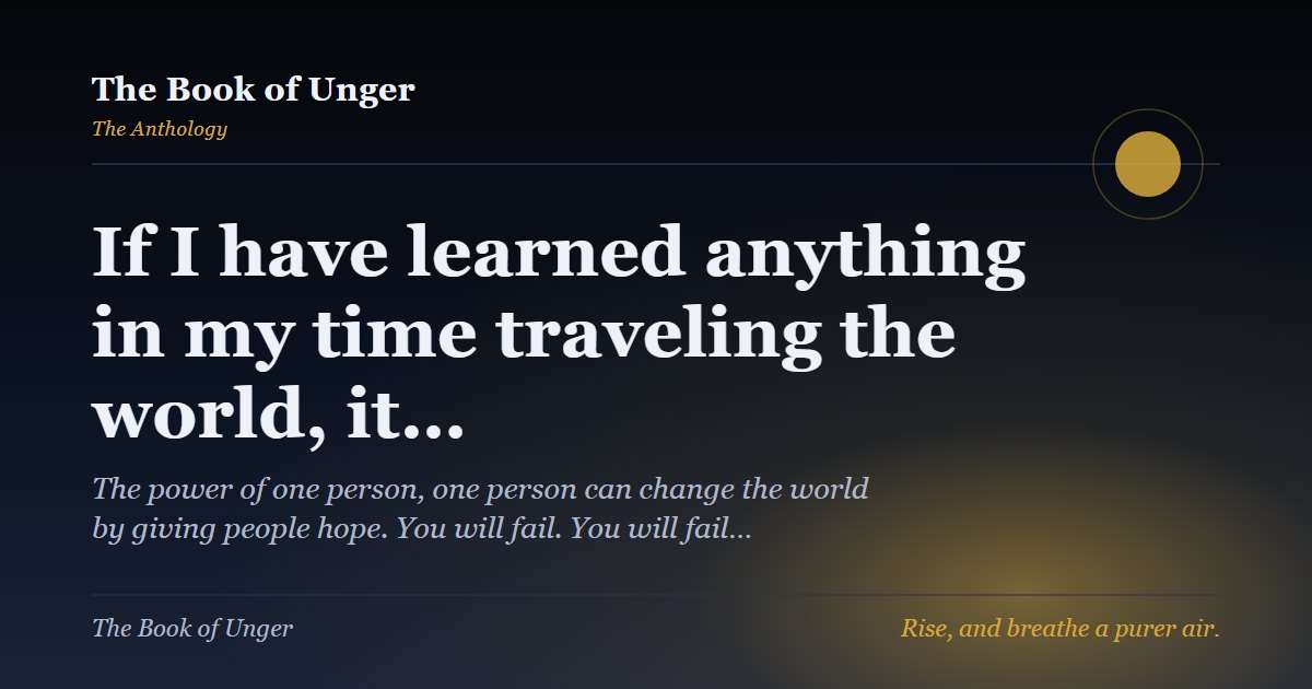 If I have learned anything in my time traveling the world, it…