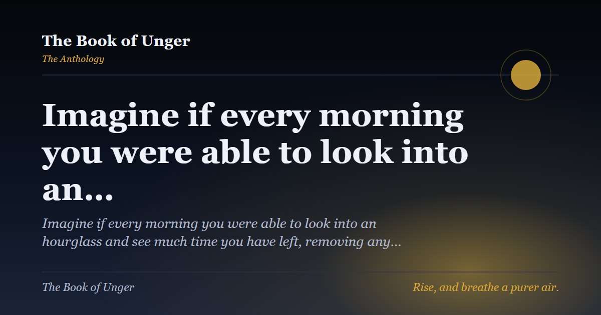Imagine if every morning you were able to look into an…