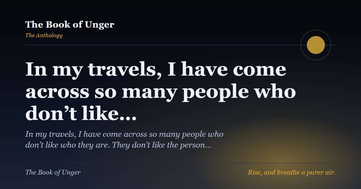 In my travels, I have come across so many people who don’t like…