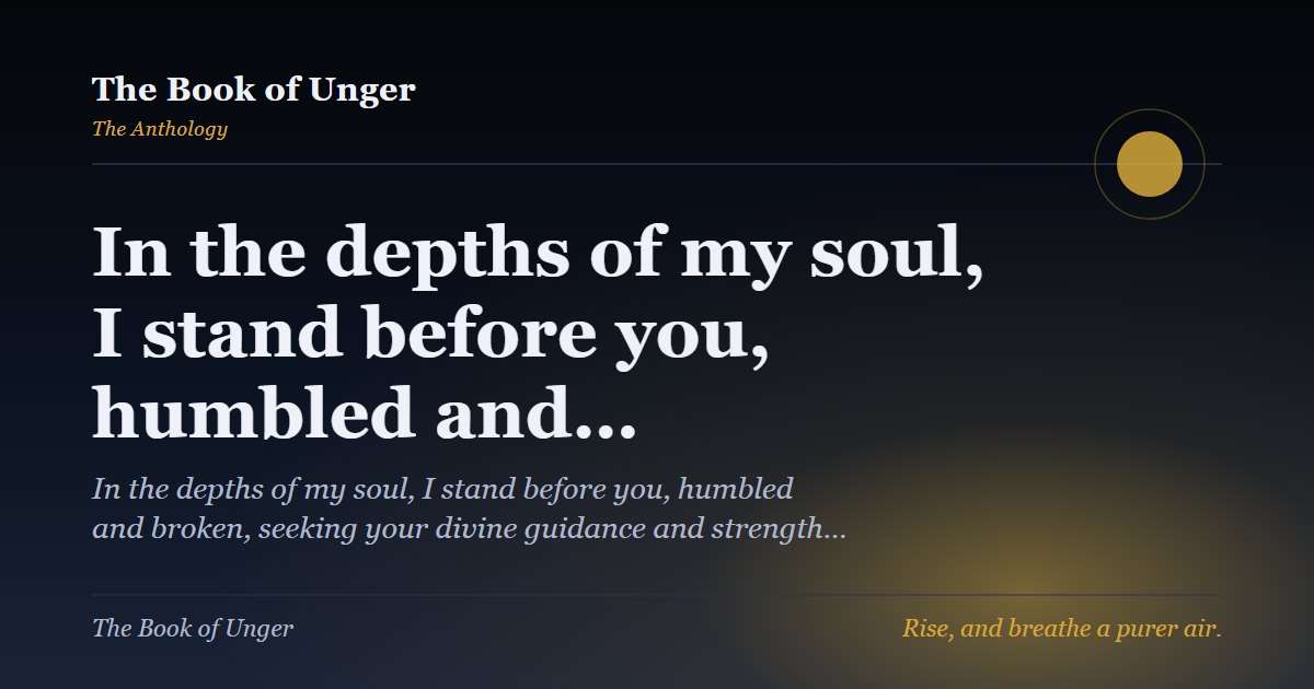 In the depths of my soul, I stand before you, humbled and…