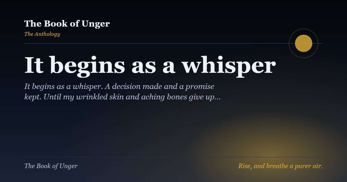 It begins as a whisper