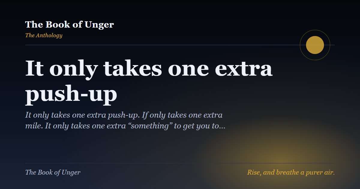 It only takes one extra push-up