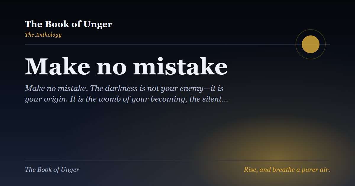 Make no mistake