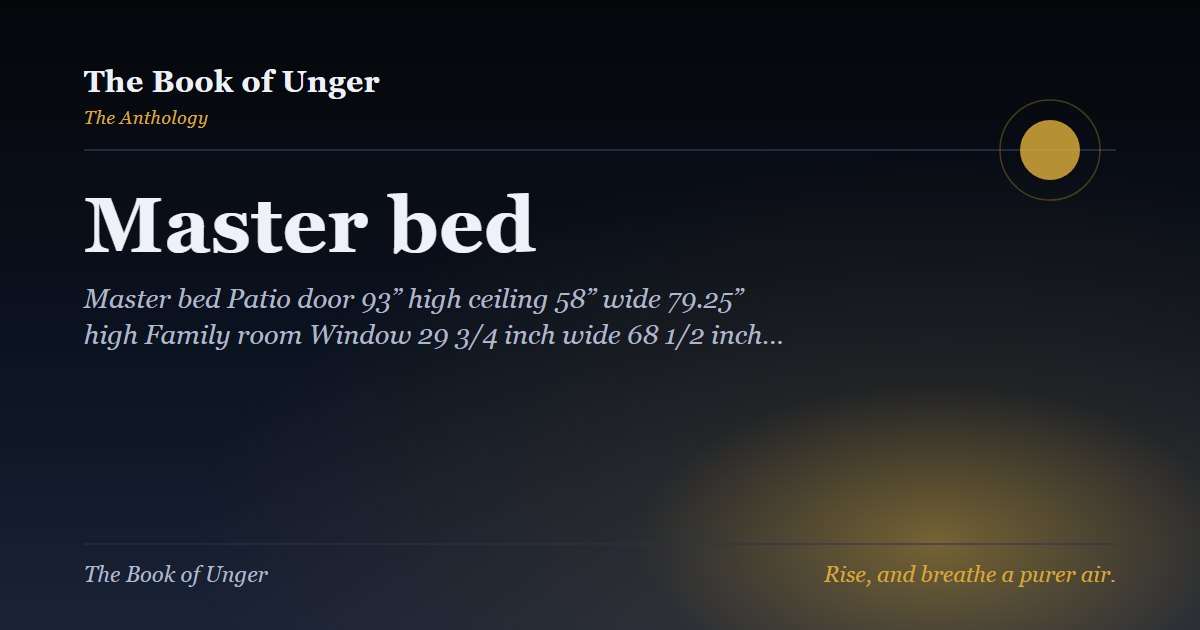 Master bed