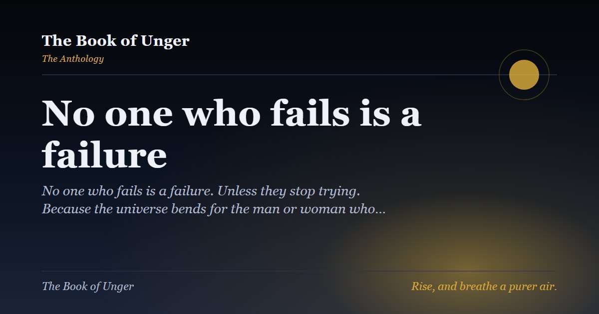 No one who fails is a failure