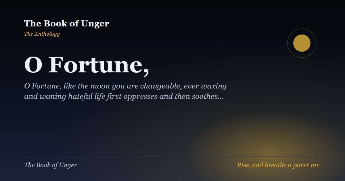O Fortune,