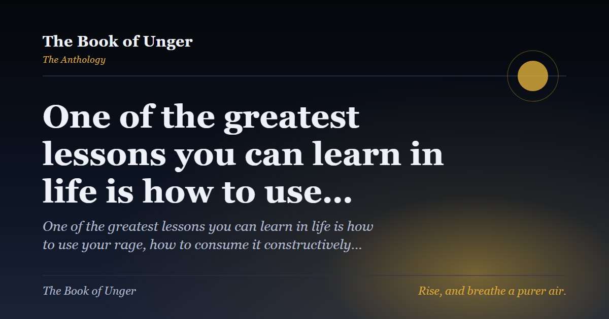 One of the greatest lessons you can learn in life is how to use…