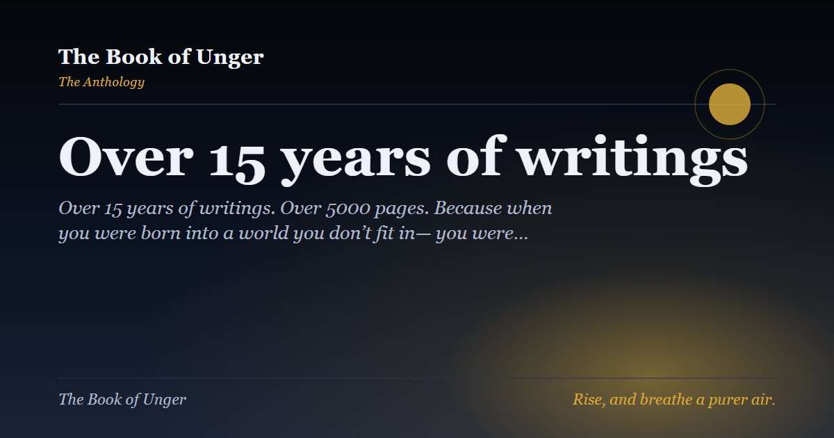 Over 15 years of writings