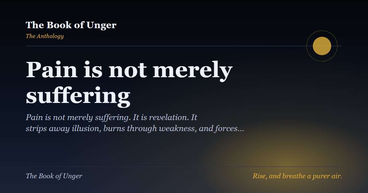 Pain is not merely suffering