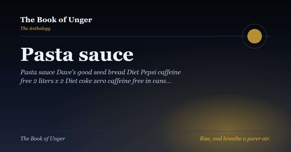 Pasta sauce