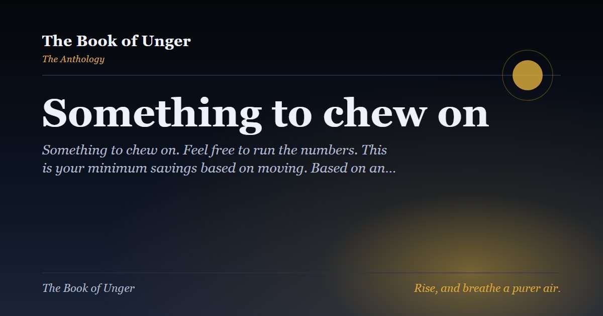 Something to chew on