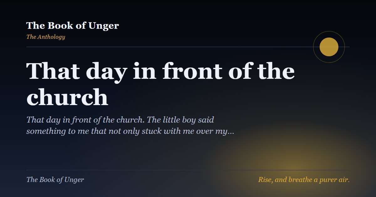 That day in front of the church