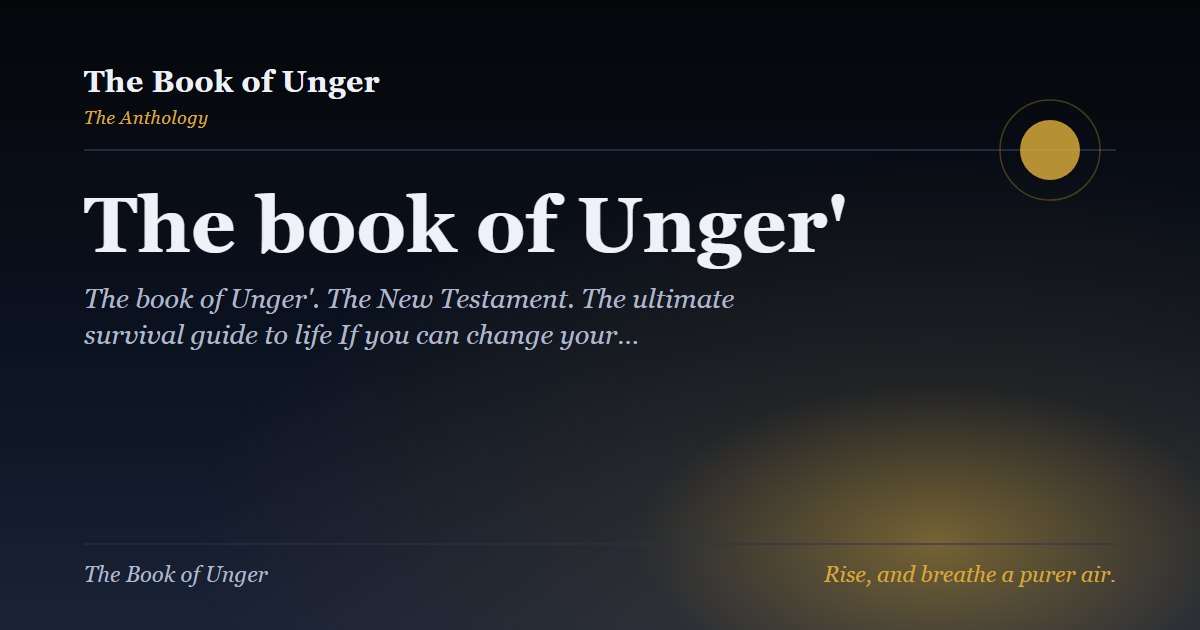 The book of Unger'