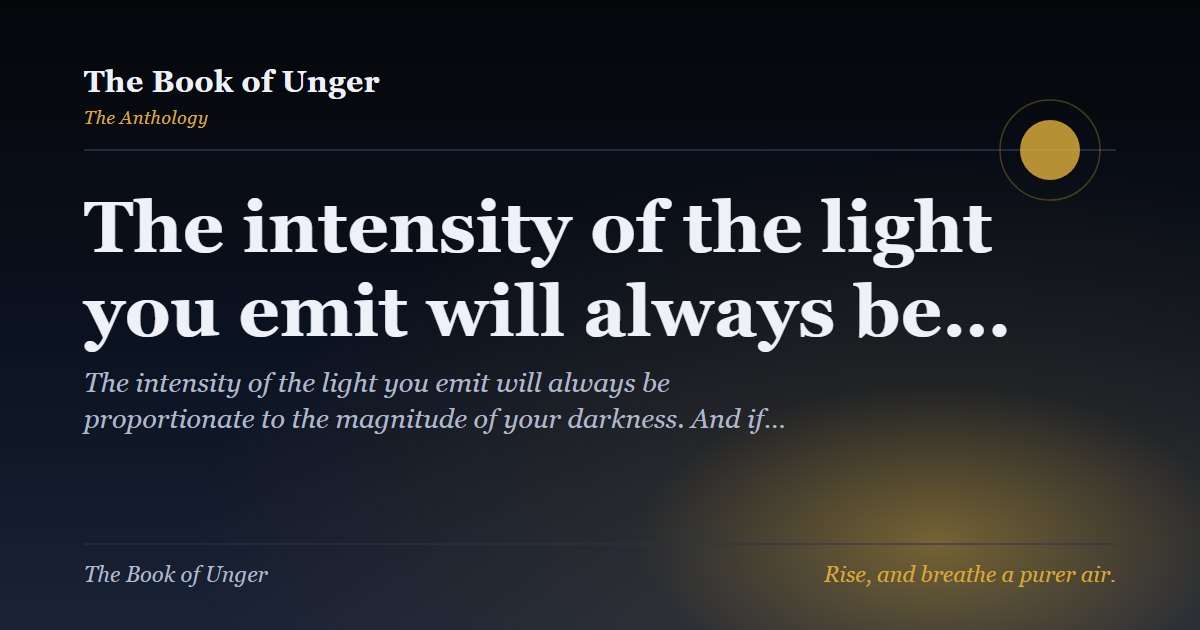 The intensity of the light you emit will always be…
