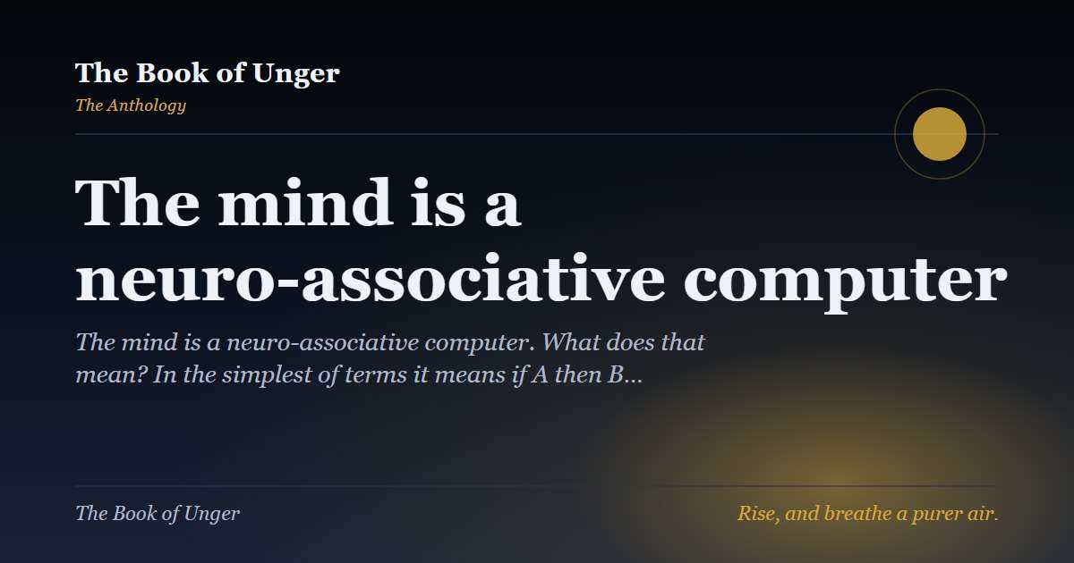 The mind is a neuro-associative computer