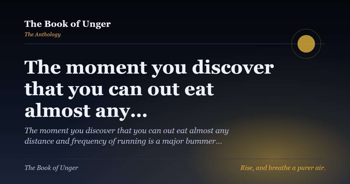 The moment you discover that you can out eat almost any…