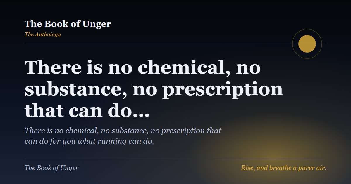There is no chemical, no substance, no prescription that can do…
