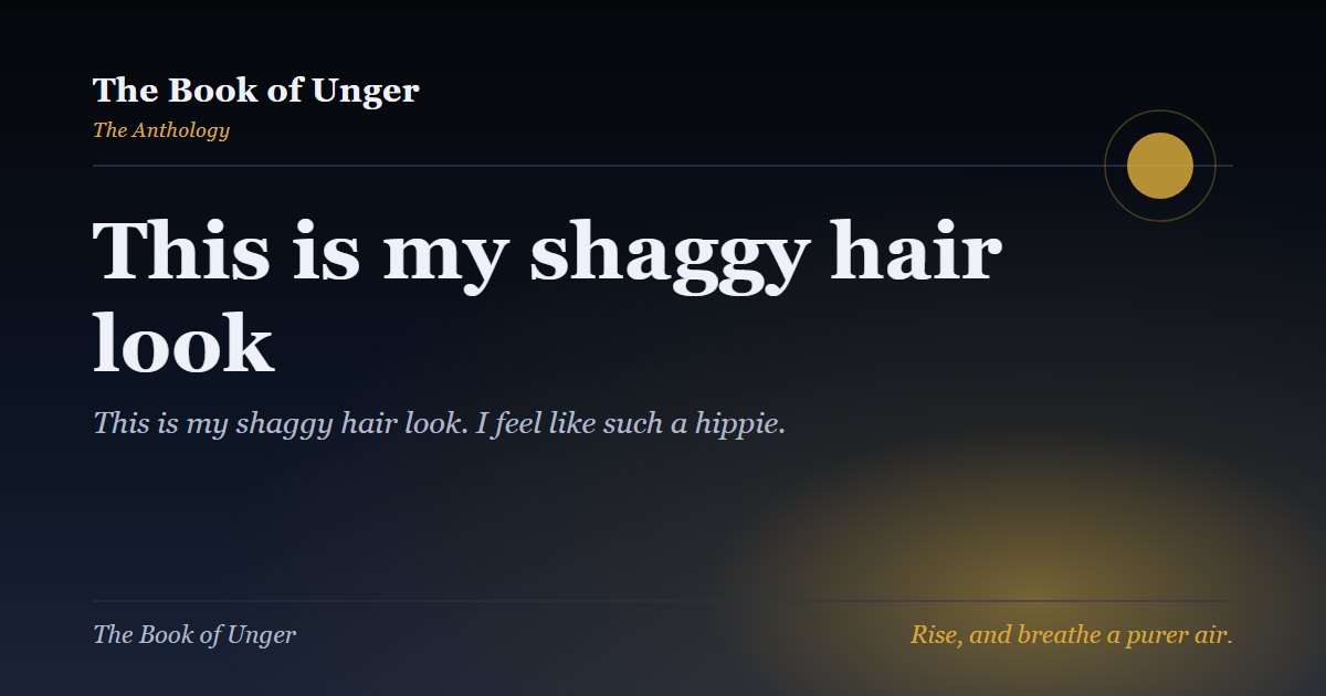 This is my shaggy hair look