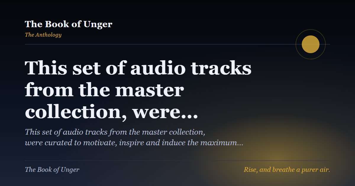 This set of audio tracks from the master collection, were…
