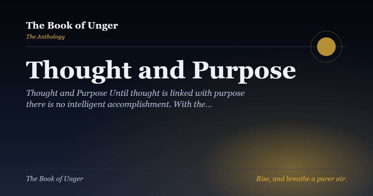 Thought and Purpose