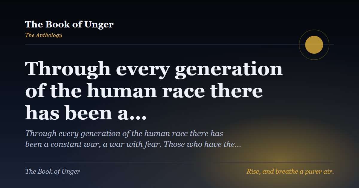 Through every generation of the human race there has been a…