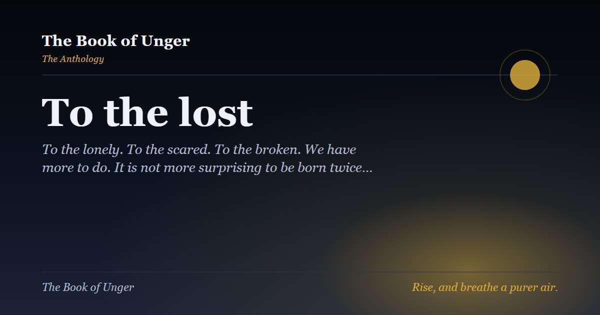 To the lost