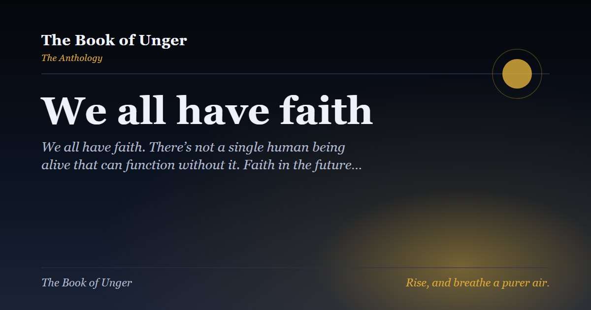 We all have faith