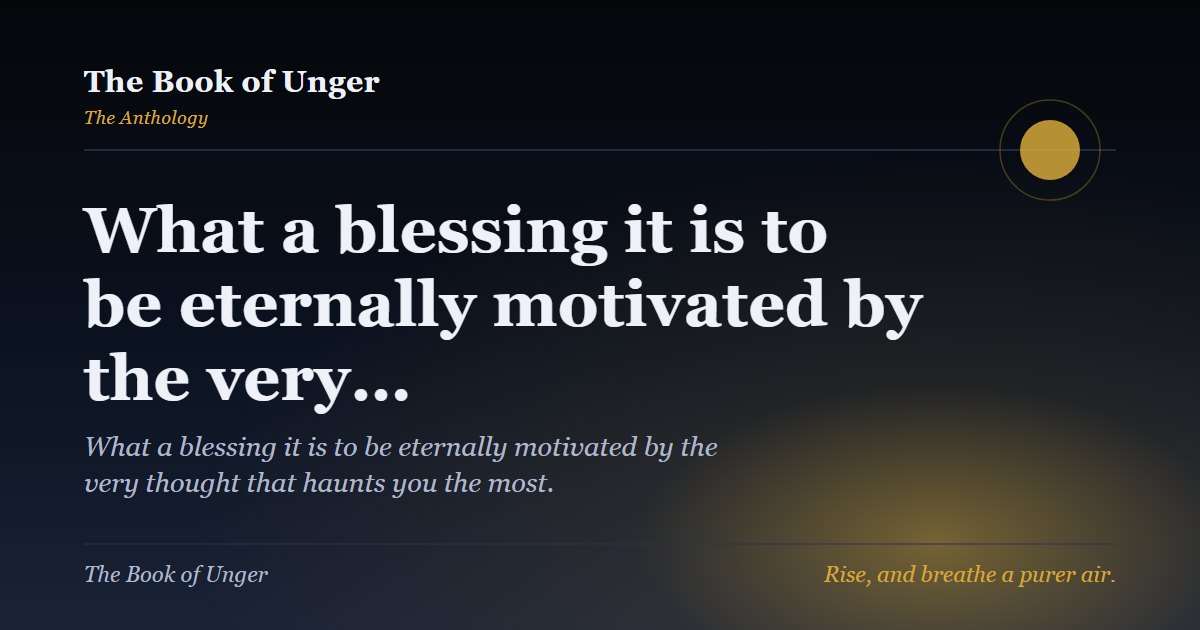 What a blessing it is to be eternally motivated by the very…