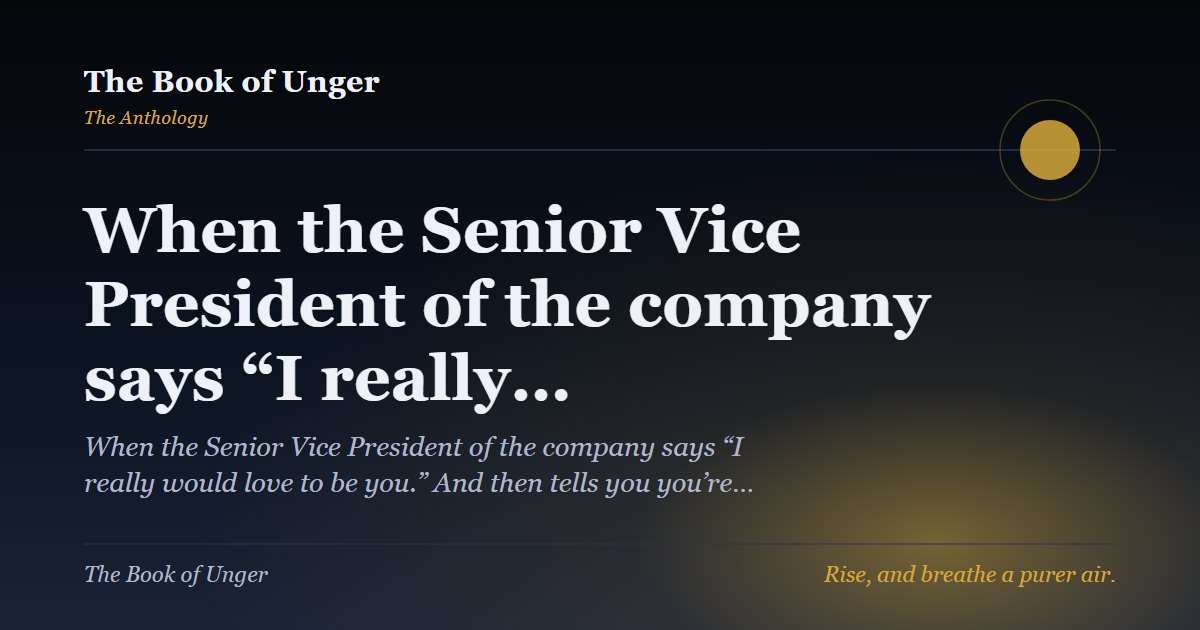 When the Senior Vice President of the company says “I really…