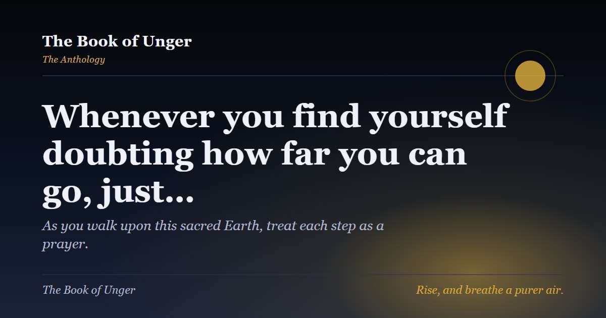 Whenever you find yourself doubting how far you can go, just…