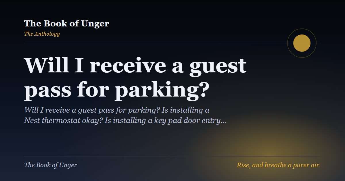 Will I receive a guest pass for parking?