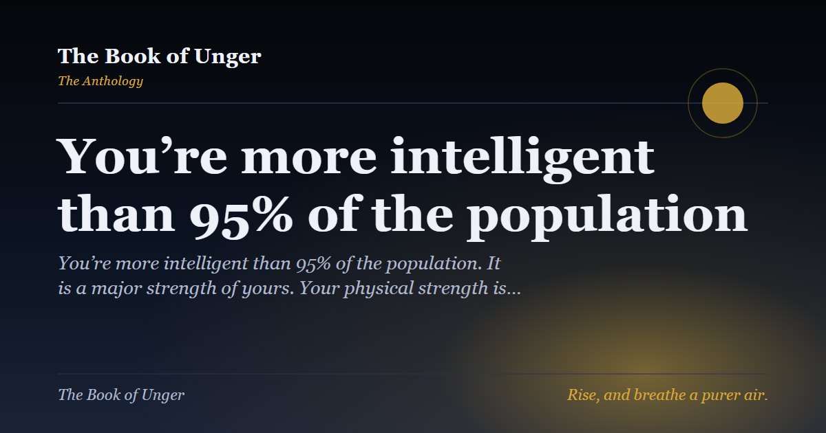 You’re more intelligent than 95% of the population